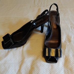 Nickels, Size 11, Black, Peep Toe Heels, NWOB